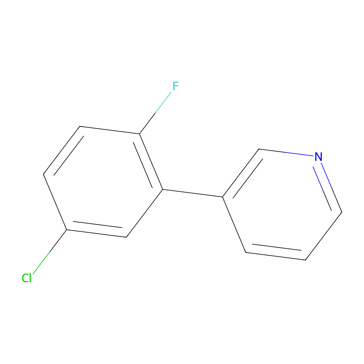 3-(5-Chloro-2-fluorophenyl)pyridine molecular structure, CAS 1808212-32-9