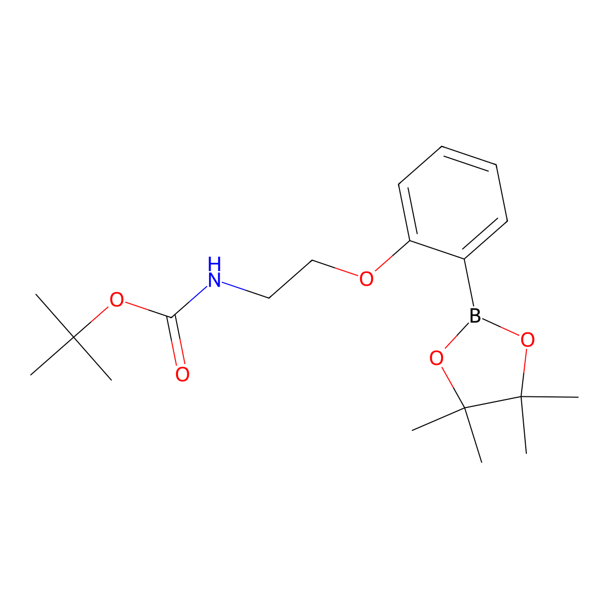 2-[2-(4,4,5,5-Tetramethyl-[1,3,2]dioxaborolan-2-yl)-phenoxy]-ethyl-carbamic acid tert-butyl ester molecular structure, CAS 1808251-82-2
