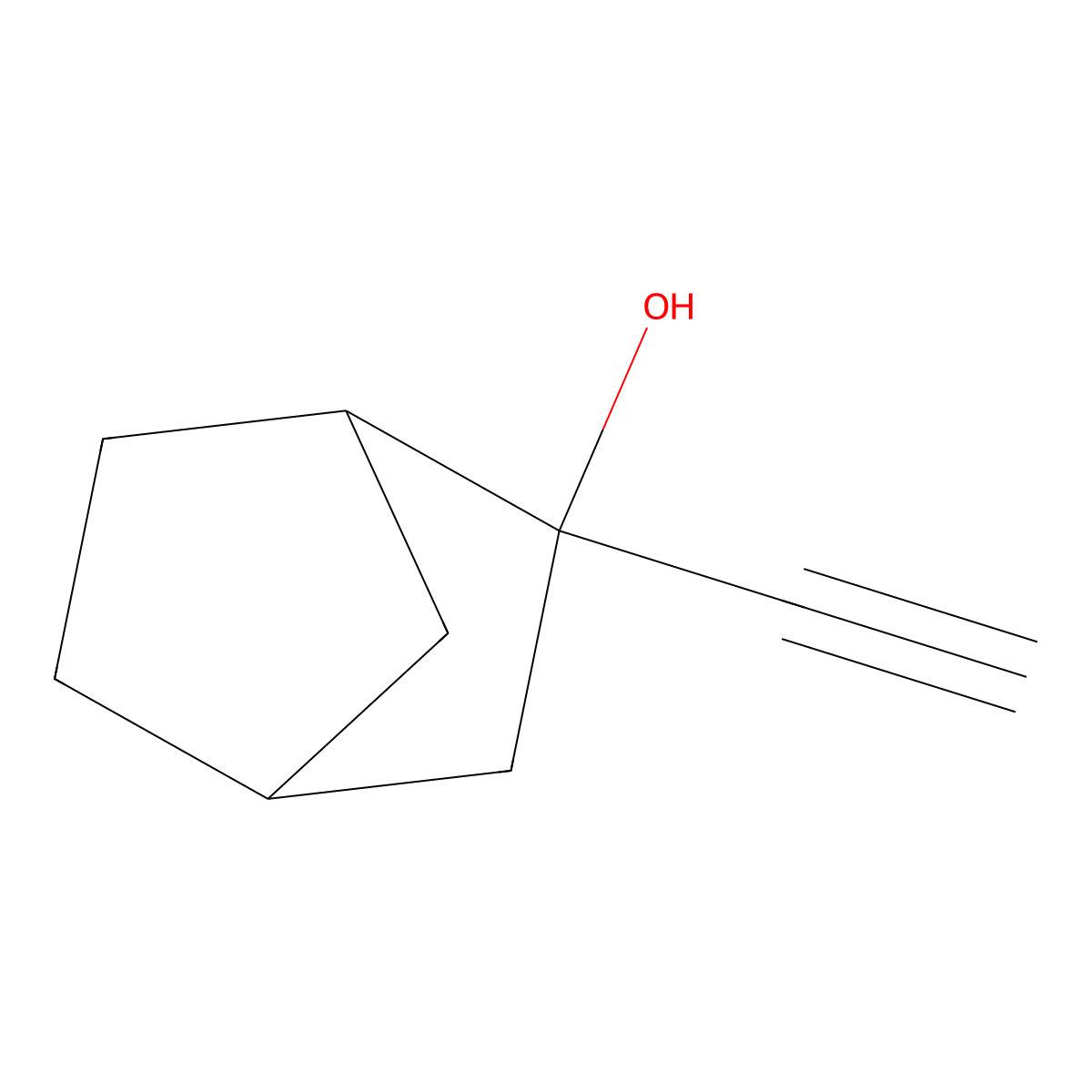 2-Ethynylbicyclo(2.2.1)heptan-2-ol molecular structure, CAS 18084-03-2