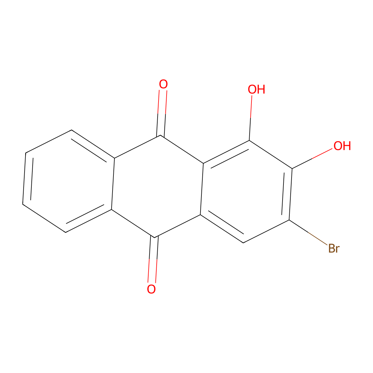 3-Bromoalizarin molecular structure, CAS 18084-26-9