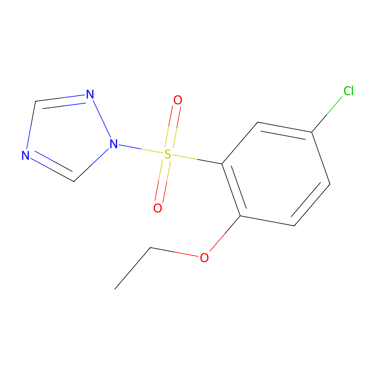 1-(5-chloro-2-ethoxybenzenesulfonyl)-1H-1,2,4-triazole molecular structure, CAS 1808436-53-4