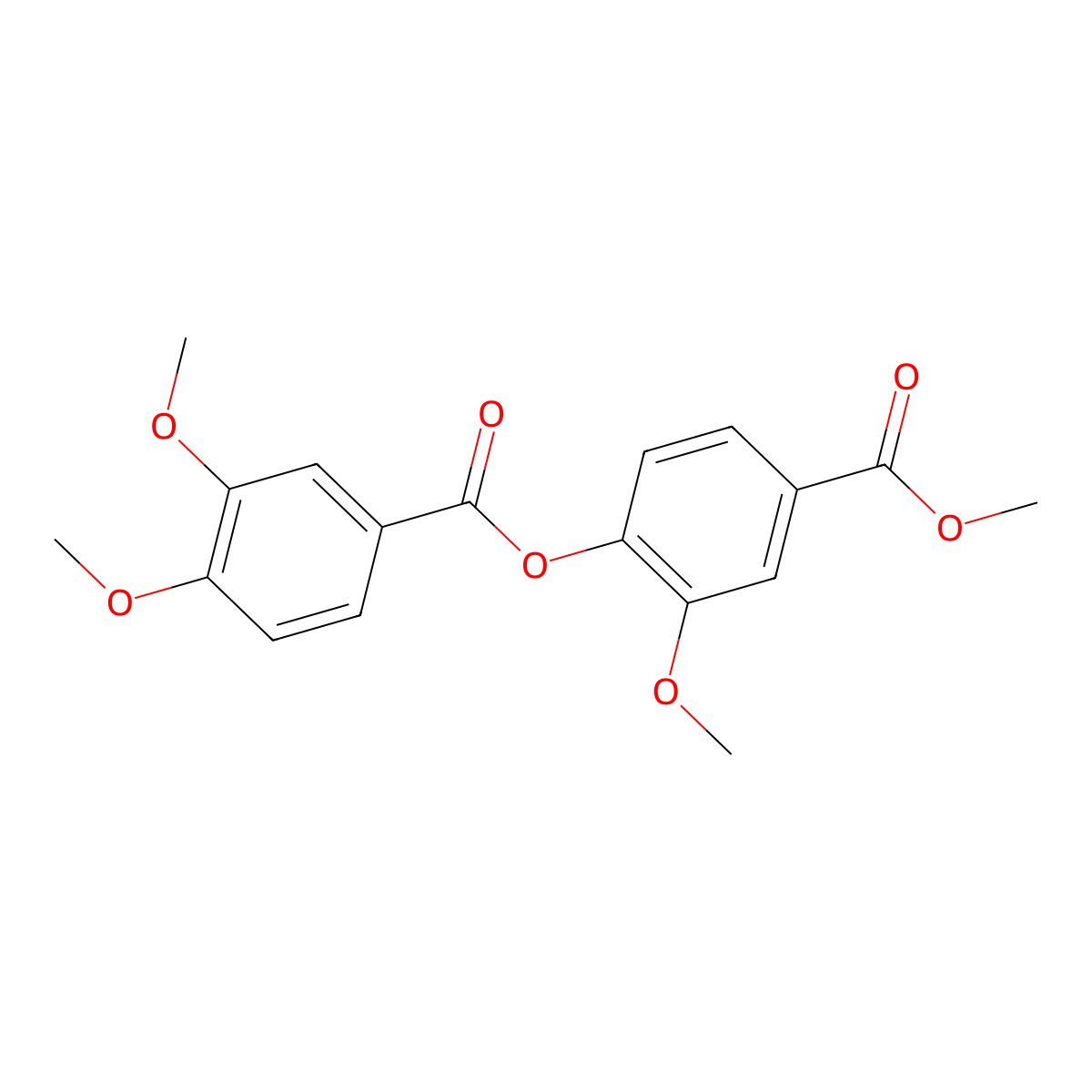 Methyl 4-{[(3,4-dimethoxyphenyl)carbonyl]oxy}-3-methoxybenzoate molecular structure, CAS 180844-05-7