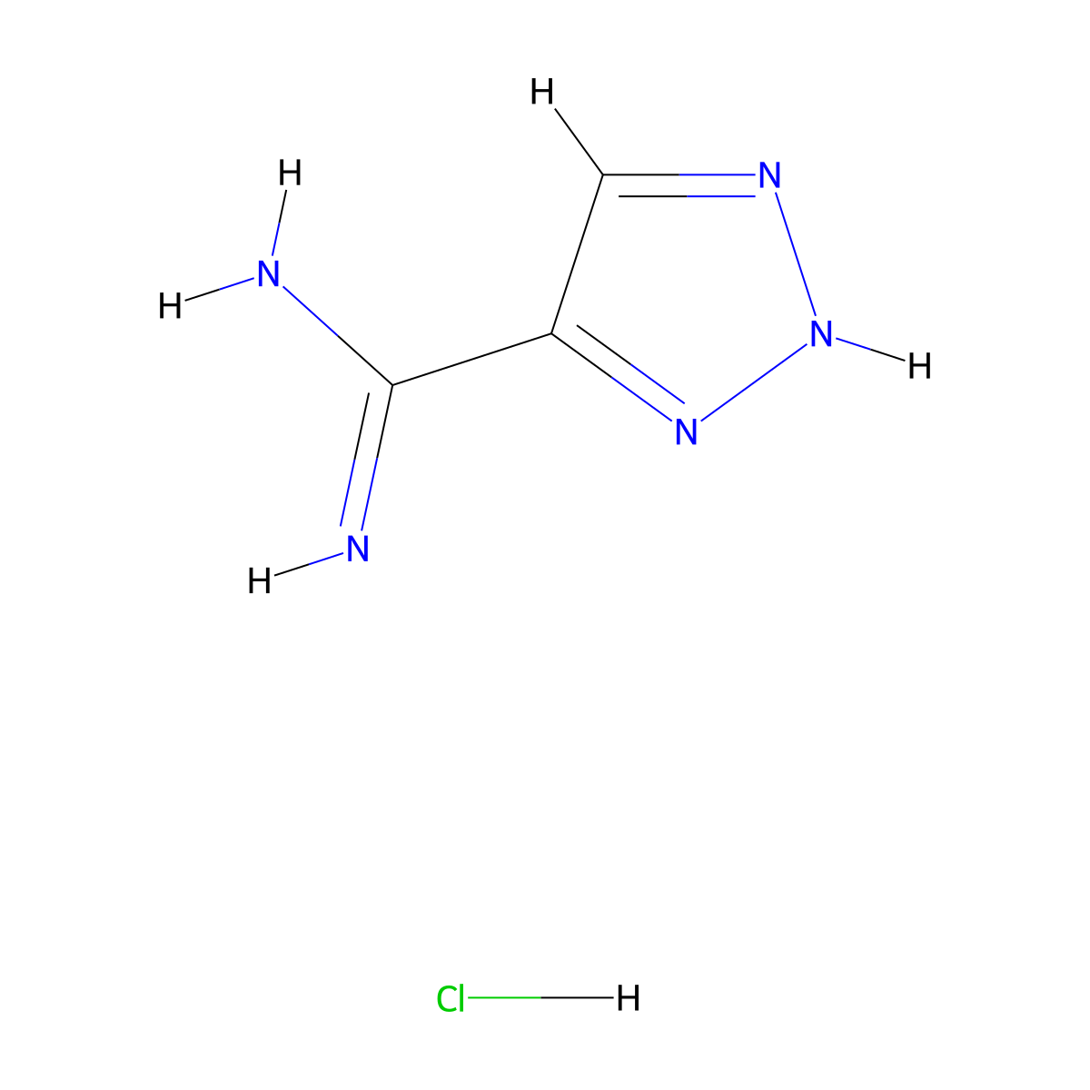 1H-1,2,3-triazole-4-carboximidamide hydrochloride molecular structure, CAS 1808444-75-8