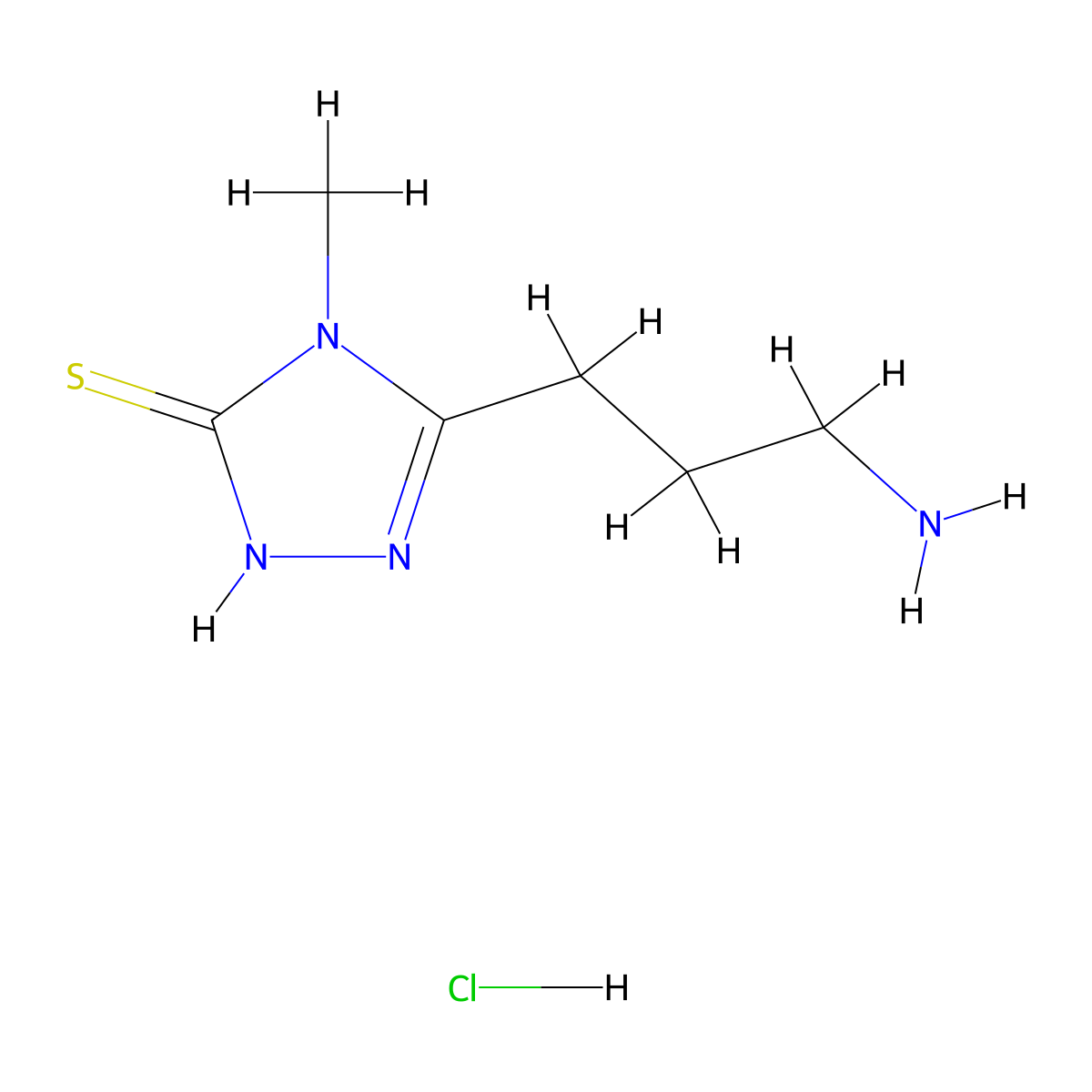 5-(3-aminopropyl)-4-methyl-4H-1,2,4-triazole-3-thiol hydrochloride molecular structure, CAS 1808449-93-5