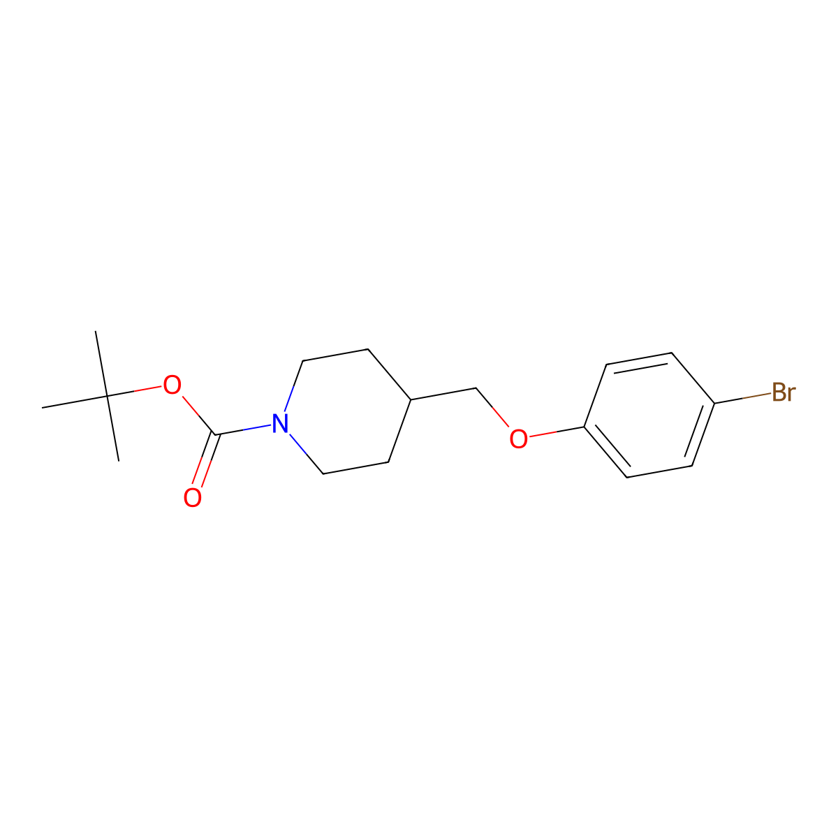tert-Butyl 4-(4-bromophenoxymethyl)piperidine-1-carboxylate molecular structure, CAS 180847-23-8