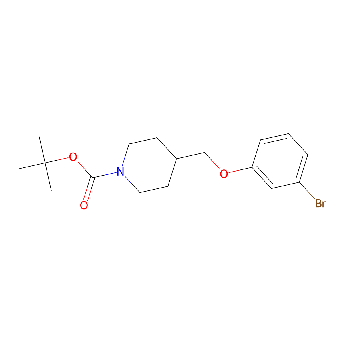 1-BOC-4-(3-bromophenoxymethyl)piperidine molecular structure, CAS 180847-24-9
