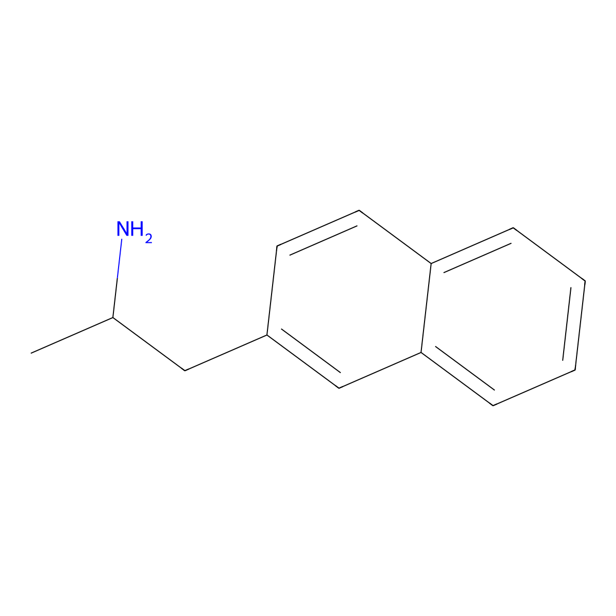 alpha-Methyl-2-naphthaleneethanamine molecular structure, CAS 18085-03-5