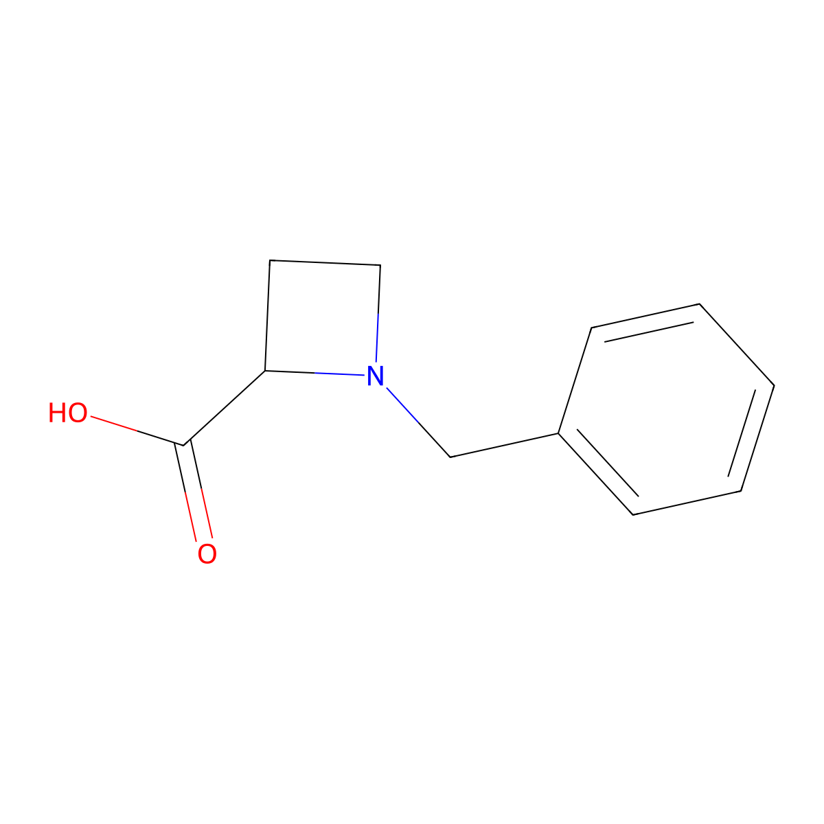 1-Benzylazetidine-2-carboxylic acid molecular structure, CAS 18085-40-0