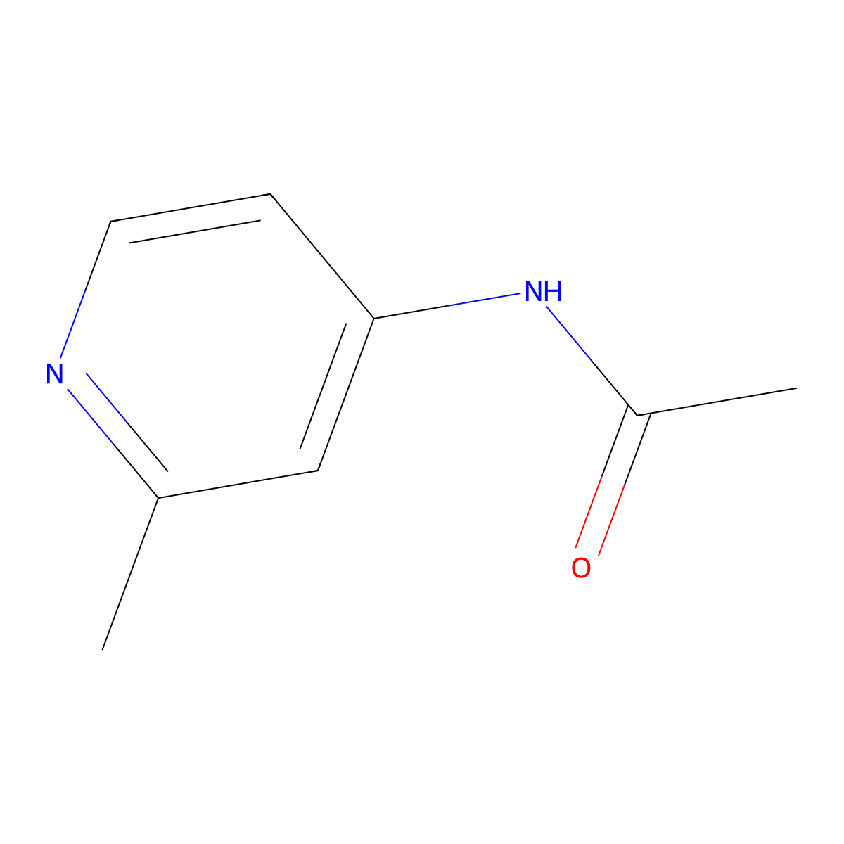 N-(2-methylpyridin-4-yl)acetamide molecular structure, CAS 18085-47-7