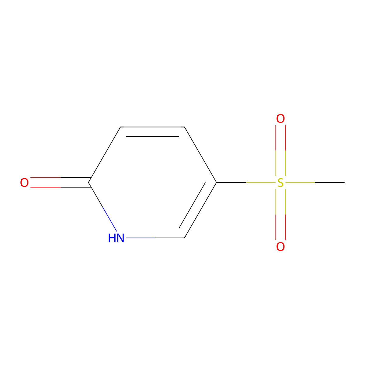5-Methanesulfonyl-1,2-dihydropyridin-2-one molecular structure, CAS 18085-51-3
