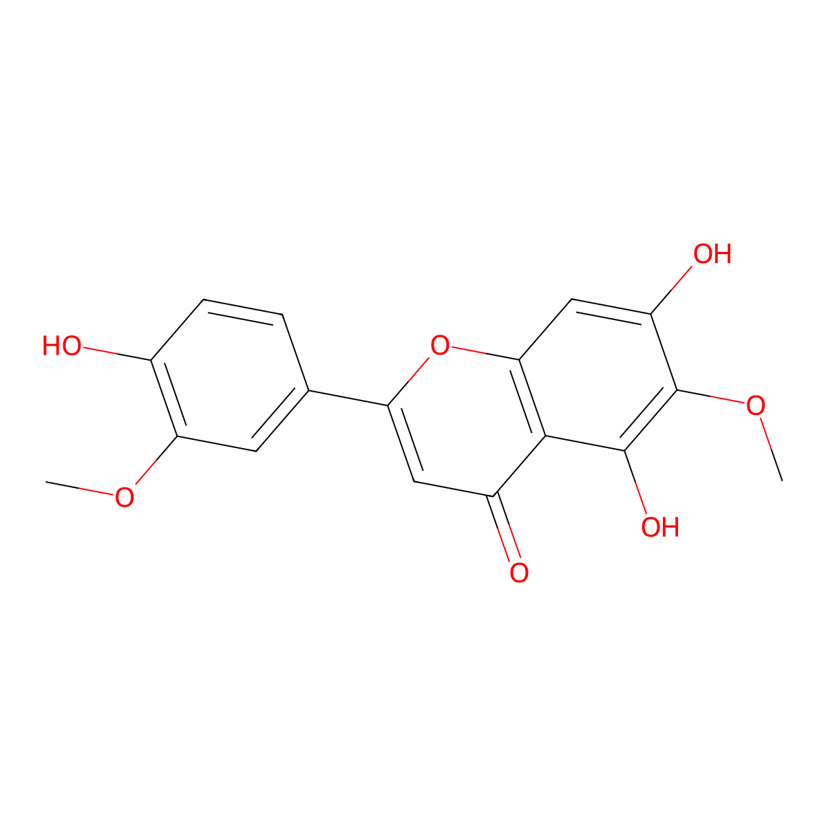 Jaceosidin molecular structure, CAS 18085-97-7