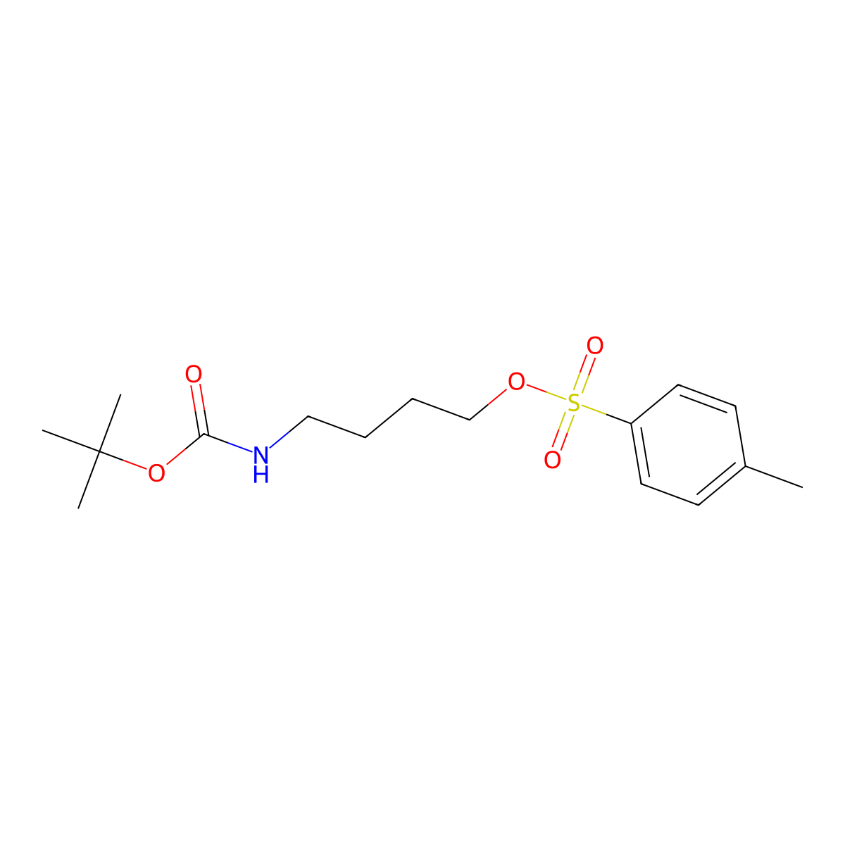 Toluene-4-sulfonic acid 4-tert-butoxy-carbonylamino-butyl ester molecular structure, CAS 180851-50-7