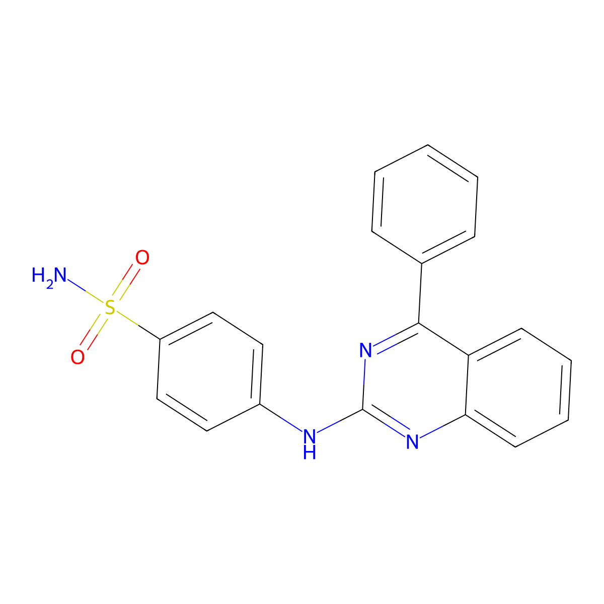 4-((4-Phenylquinazolin-2-yl)amino)benzenesulfonamide molecular structure, CAS 1808561-43-4