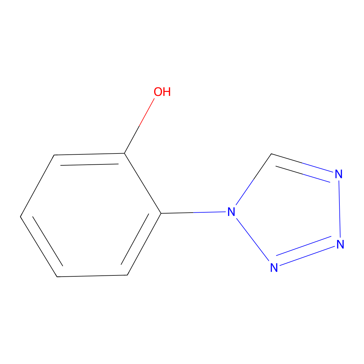 2-(1H-1,2,3,4-tetrazol-1-yl)phenol molecular structure, CAS 180859-18-1