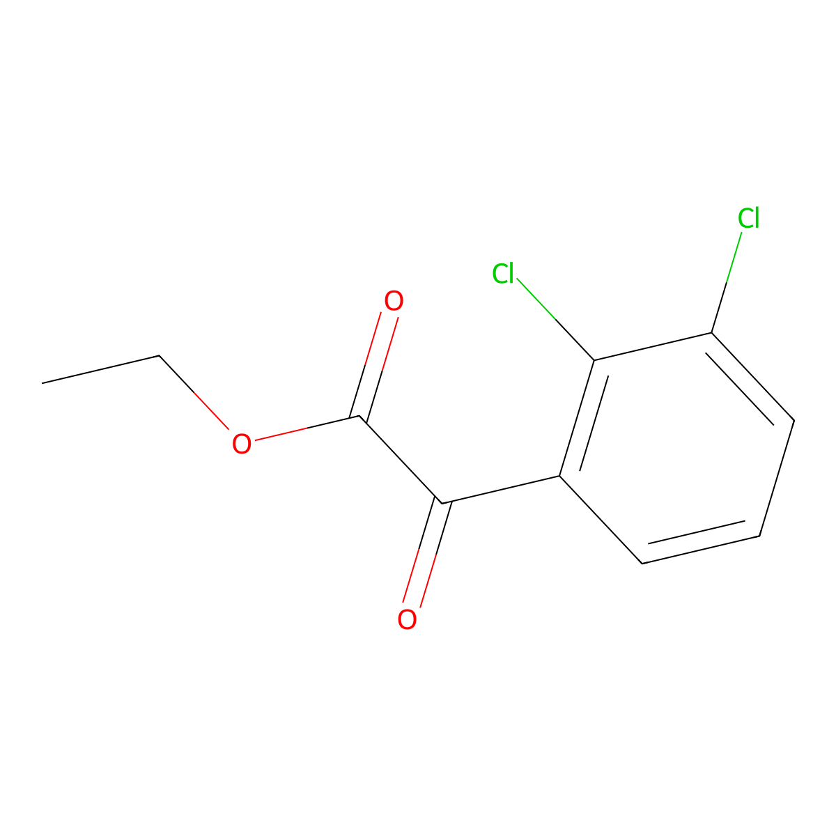 Ethyl 2,3-dichlorobenzoylformate molecular structure, CAS 180868-99-9
