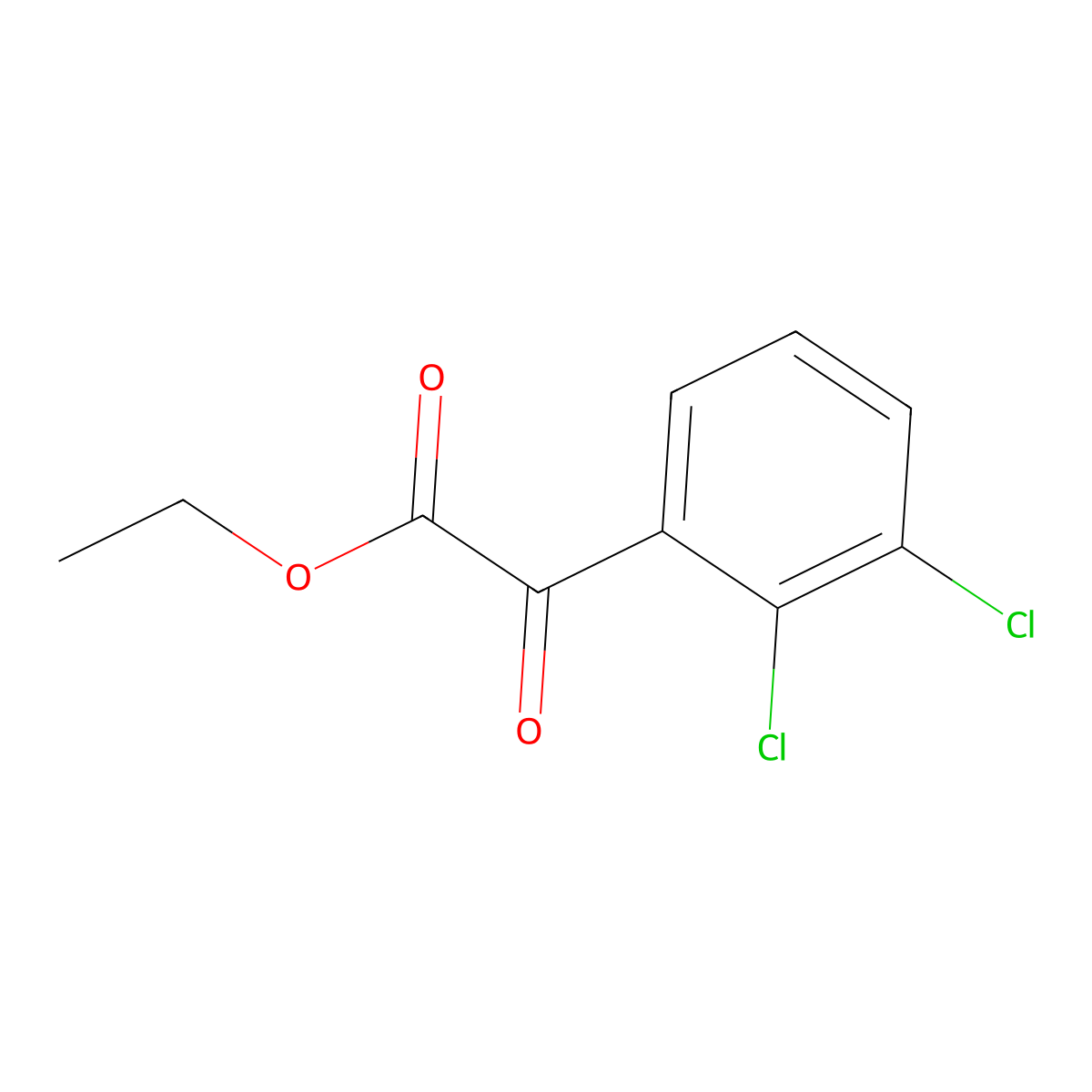 Ethyl 2,3-dichlorobenzoylformate molecular structure, CAS 180868-99-9