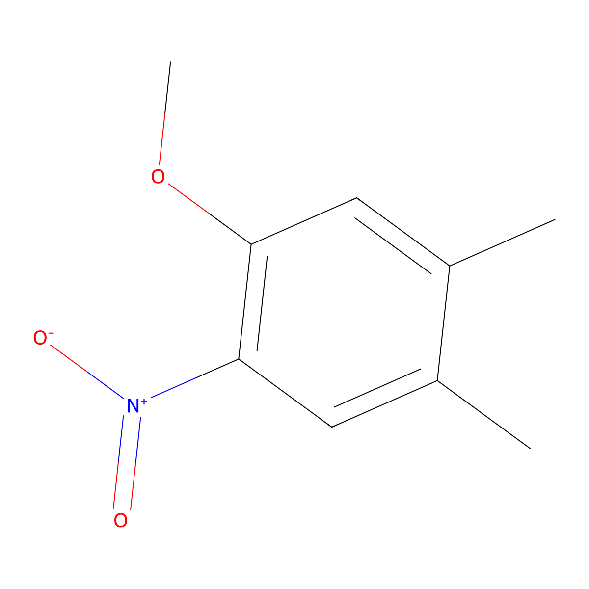 1-Methoxy-4,5-dimethyl-2-nitrobenzene molecular structure, CAS 18087-11-1