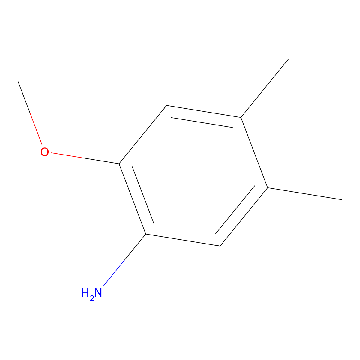 2-Methoxy-4,5-dimethylaniline molecular structure, CAS 18087-12-2