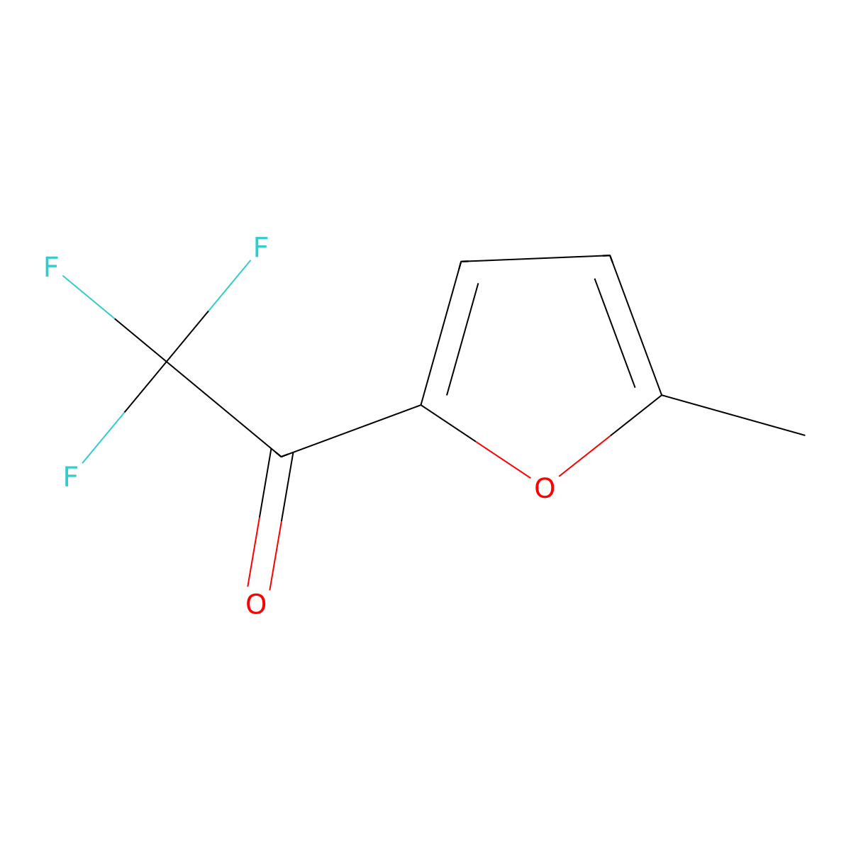 2,2,2-Trifluoro-1-(5-methylfuran-2-yl)ethan-1-one molecular structure, CAS 18087-60-0