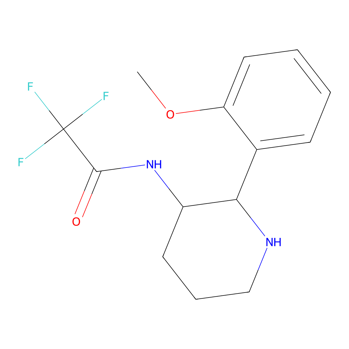 2,2,2-trifluoro-N-[(2S,3S)-2-(2-methoxyphenyl)piperidin-3-yl]acetamide molecular structure, CAS 1808701-88-3
