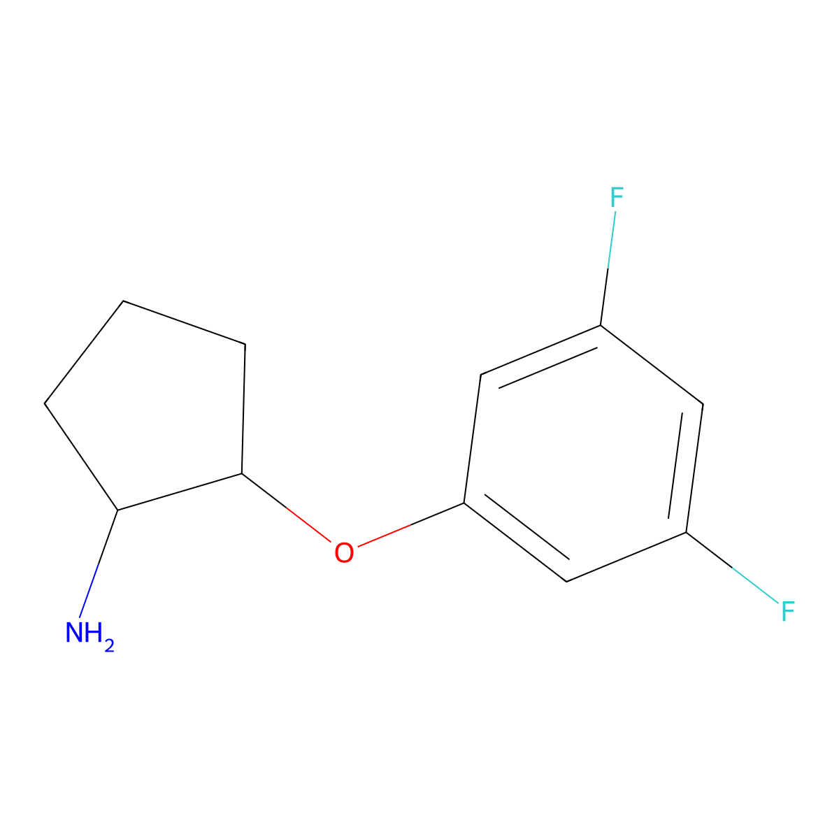 (1S,2R)-2-(3,5-Difluorophenoxy)cyclopentan-1-amine molecular structure, CAS 1808707-04-1
