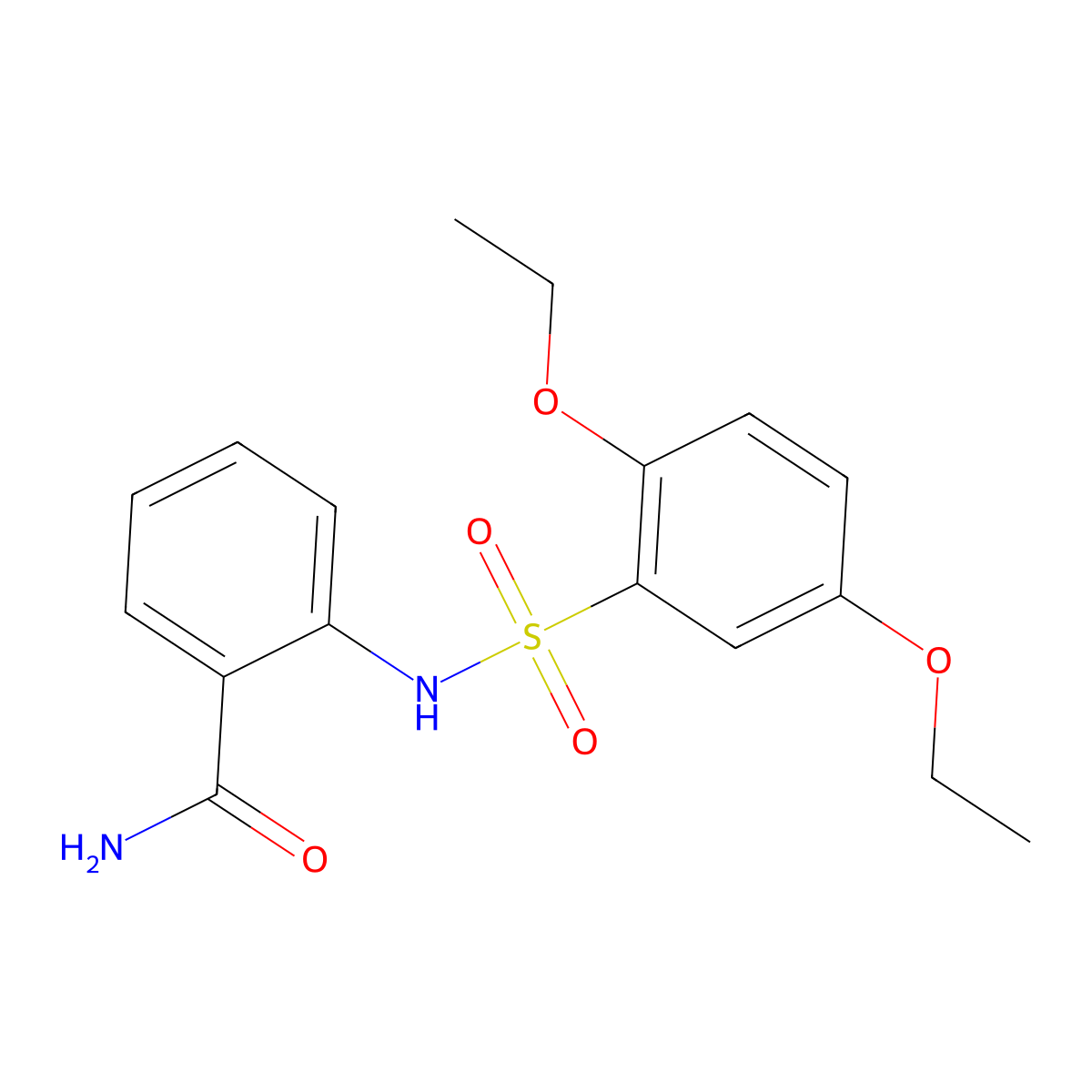 2-(2,5-Diethoxybenzenesulfonamido)benzamide molecular structure, CAS 1808756-91-3