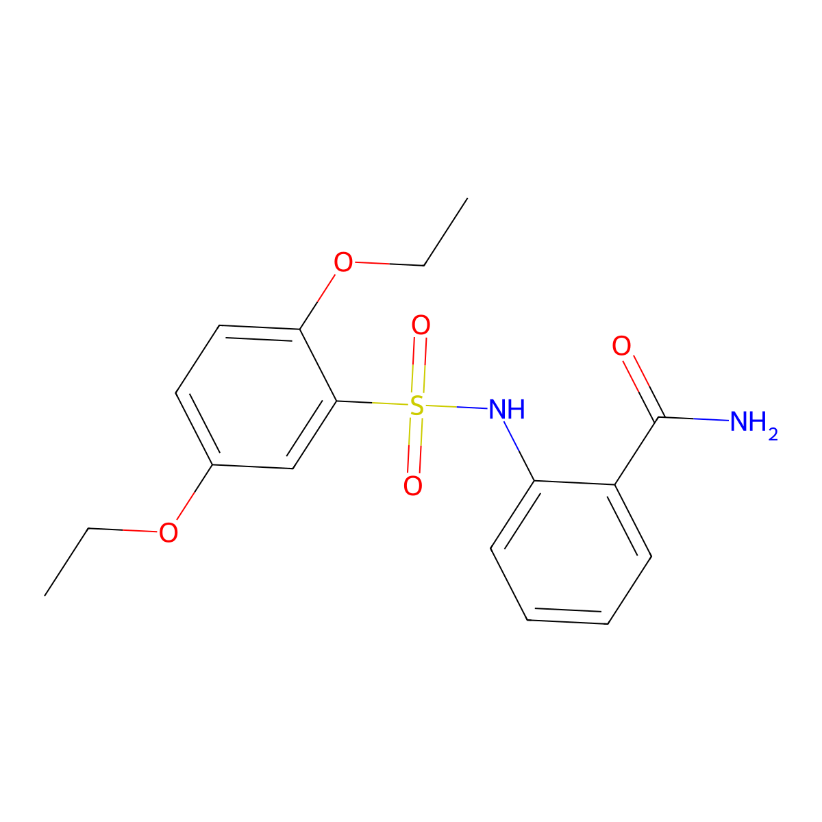 2-(2,5-Diethoxybenzenesulfonamido)benzamide molecular structure, CAS 1808756-91-3