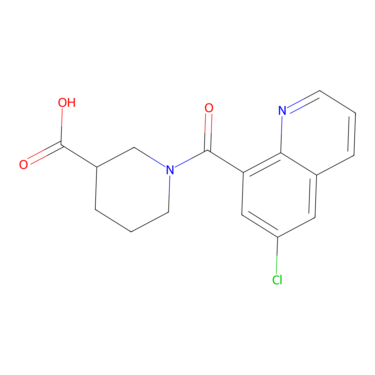 1-(6-Chloroquinoline-8-carbonyl)piperidine-3-carboxylic acid molecular structure, CAS 1808760-34-0