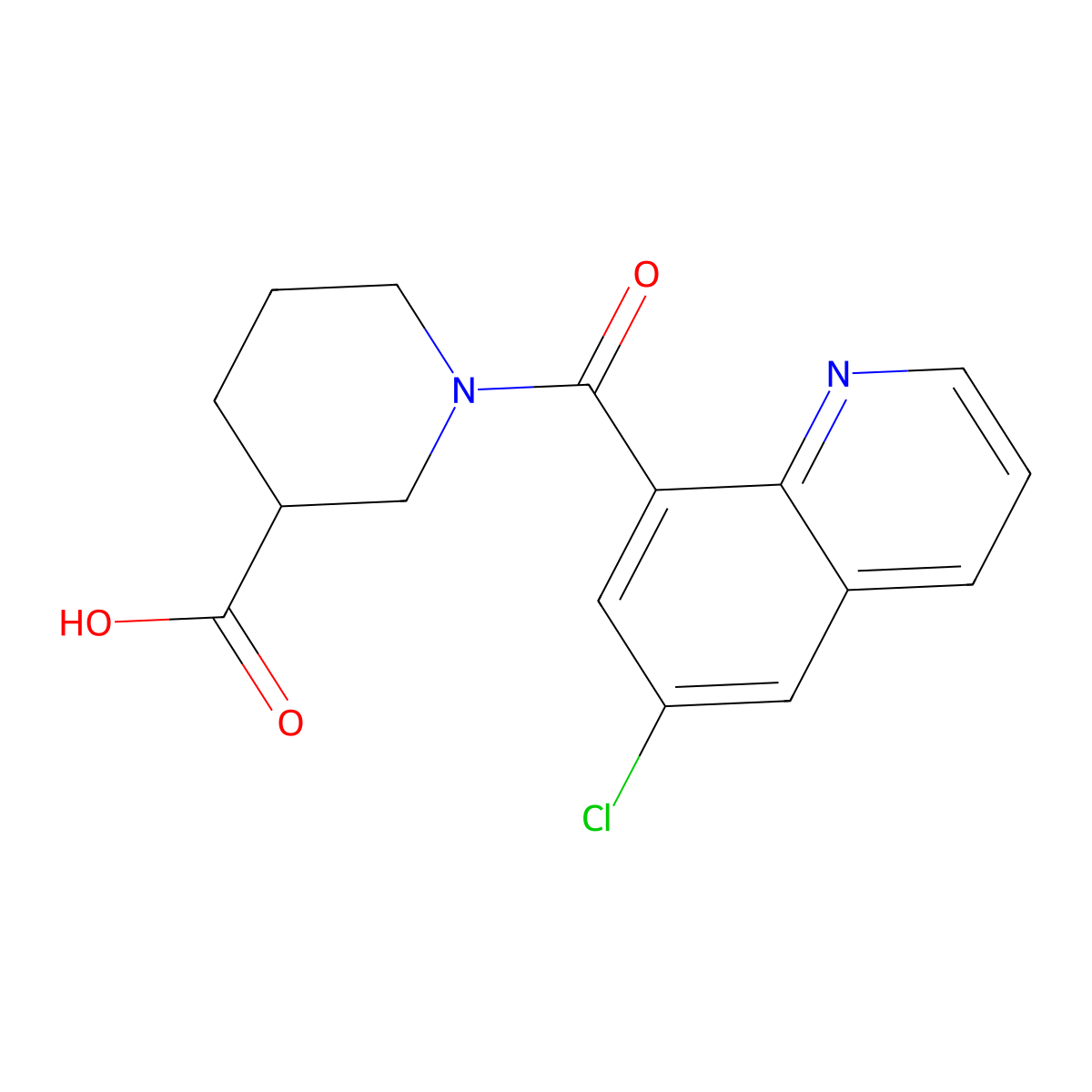 1-(6-Chloroquinoline-8-carbonyl)piperidine-3-carboxylic acid molecular structure, CAS 1808760-34-0