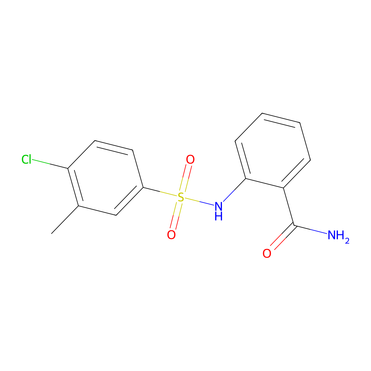 2-(4-Chloro-3-methylbenzenesulfonamido)benzamide molecular structure, CAS 1808798-38-0