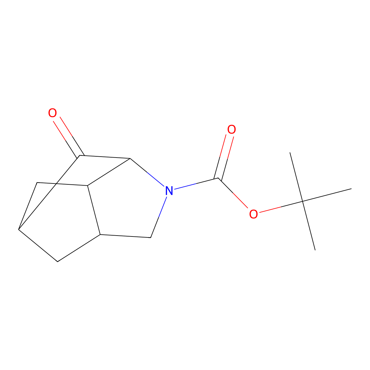 Tert-butyl 2-oxo-4-azatricyclo(4.2.1.0,3,7)nonane-4-carboxylate molecular structure, CAS 1808838-62-1