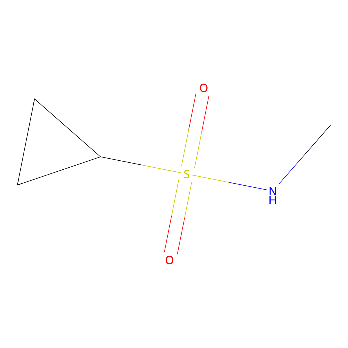 N-methylcyclopropanesulfonamide molecular structure, CAS 180891-39-8