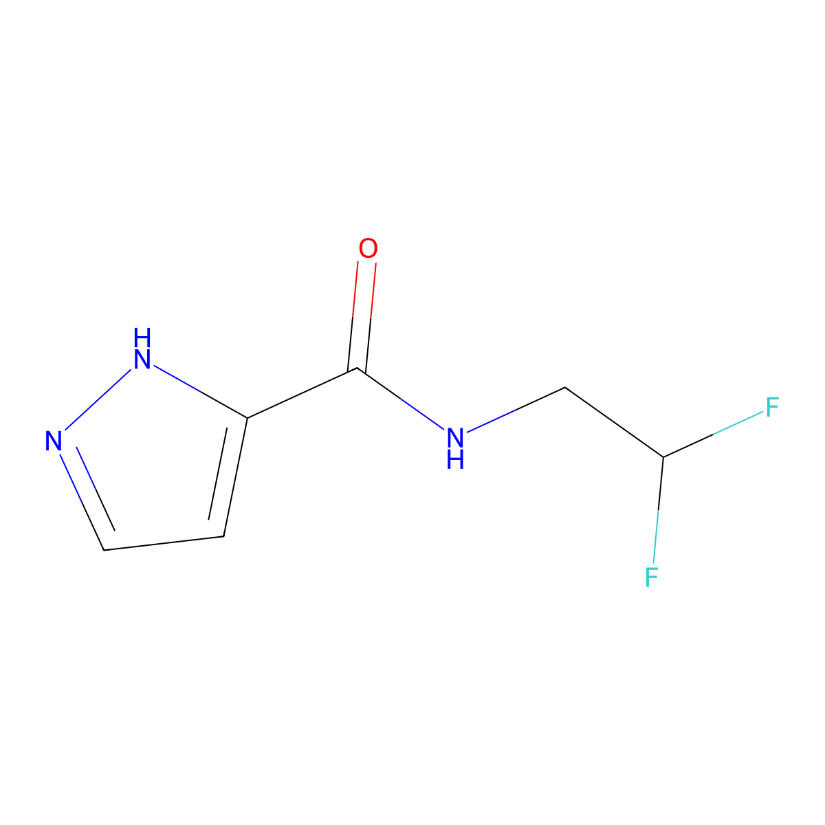 N-(2,2-Difluoroethyl)-1H-pyrazole-3-carboxamide molecular structure, CAS 1808928-14-4