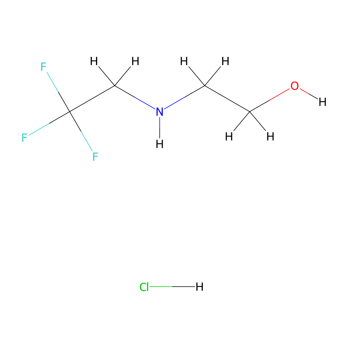 2-(2,2,2-Trifluoroethylamino)ethanol;hydrochloride molecular structure, CAS 1808928-41-7