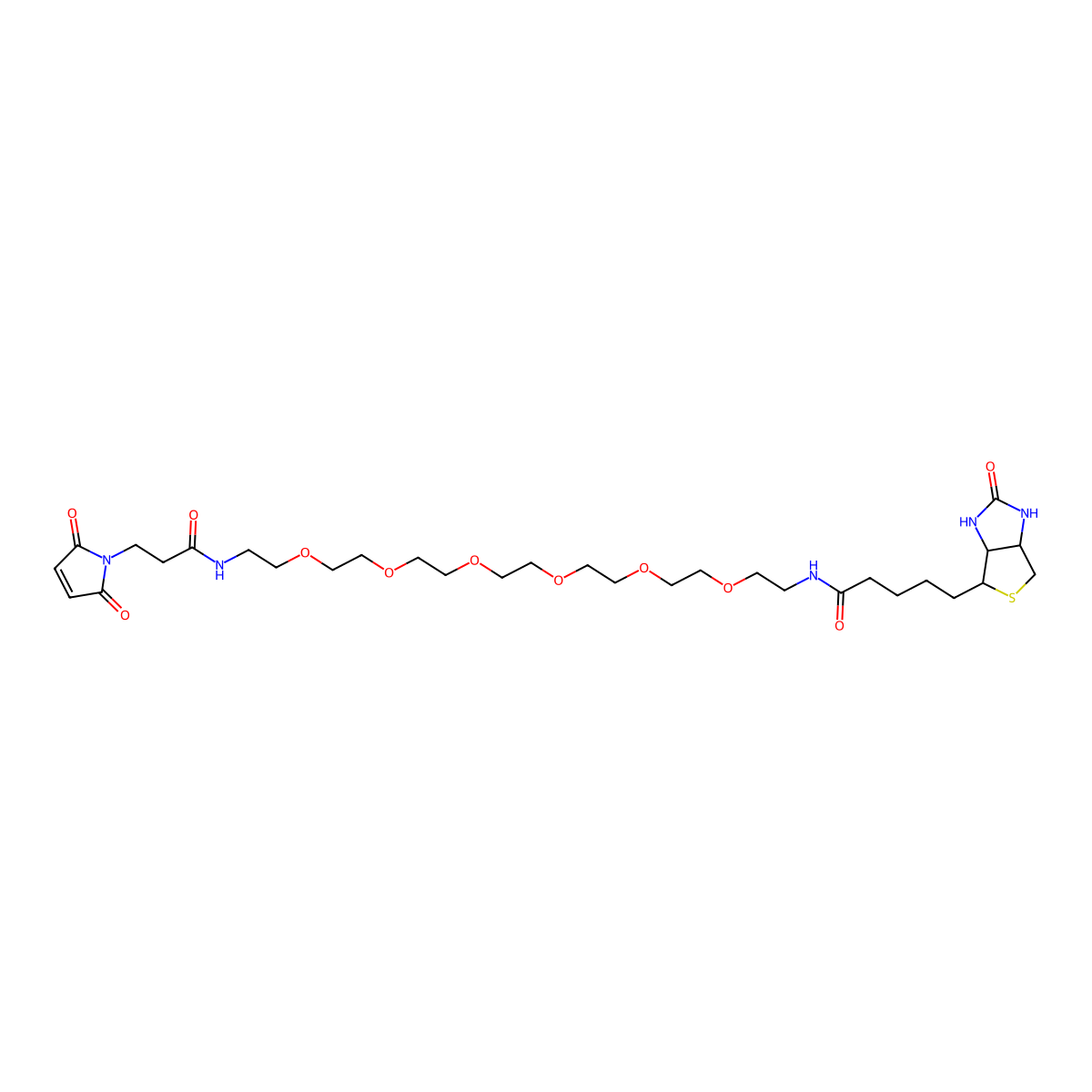 Biotin-PEG6-Mal molecular structure, CAS 1808990-66-0