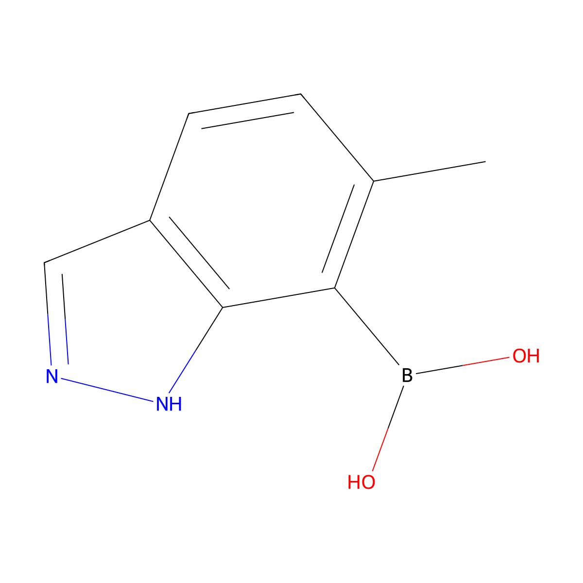 6-Methyl-1H-indazole-7-boronic acid molecular structure, CAS 1808997-42-3