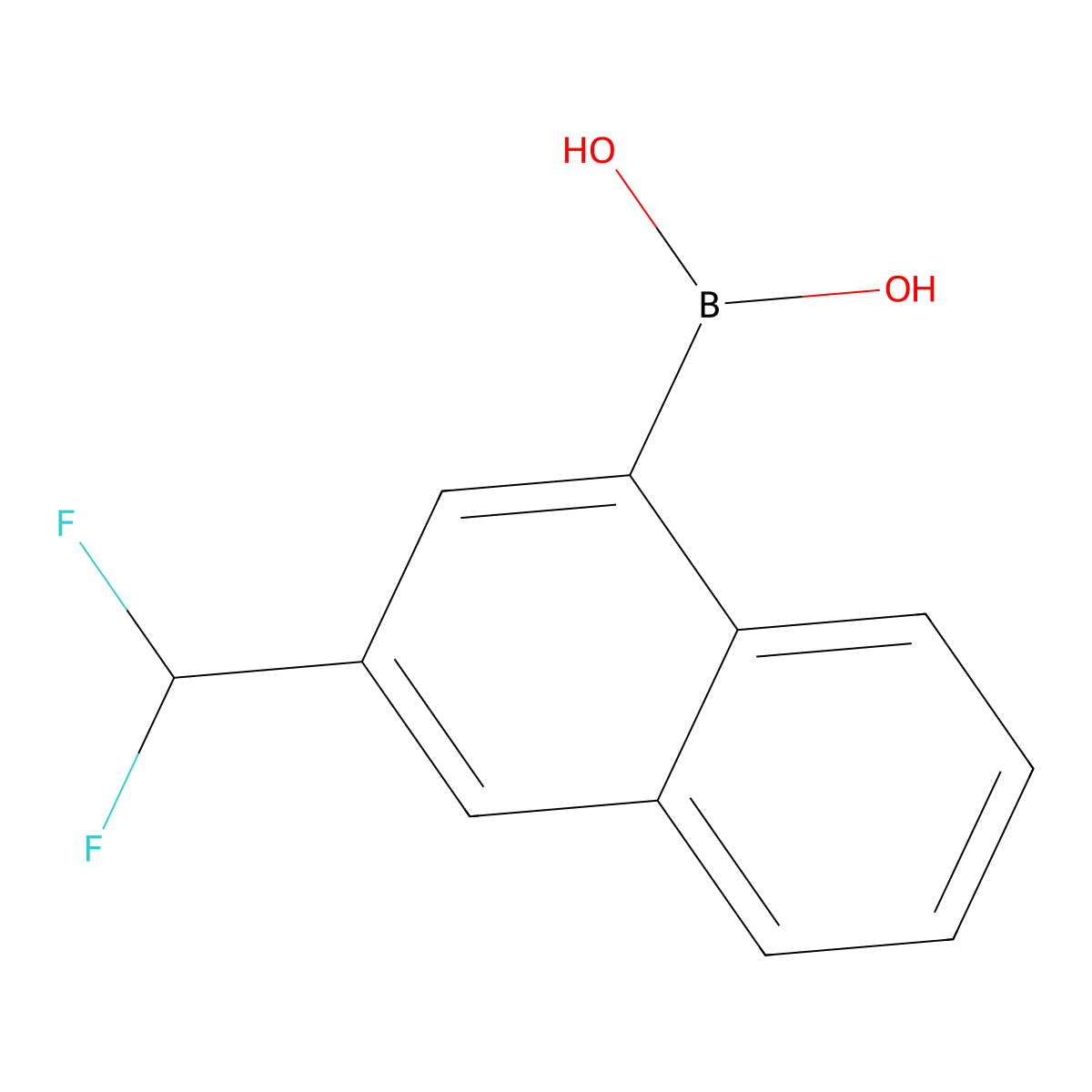 [3-(Difluoromethyl)naphthalen-1-yl]boronic acid molecular structure, CAS 1808998-25-5