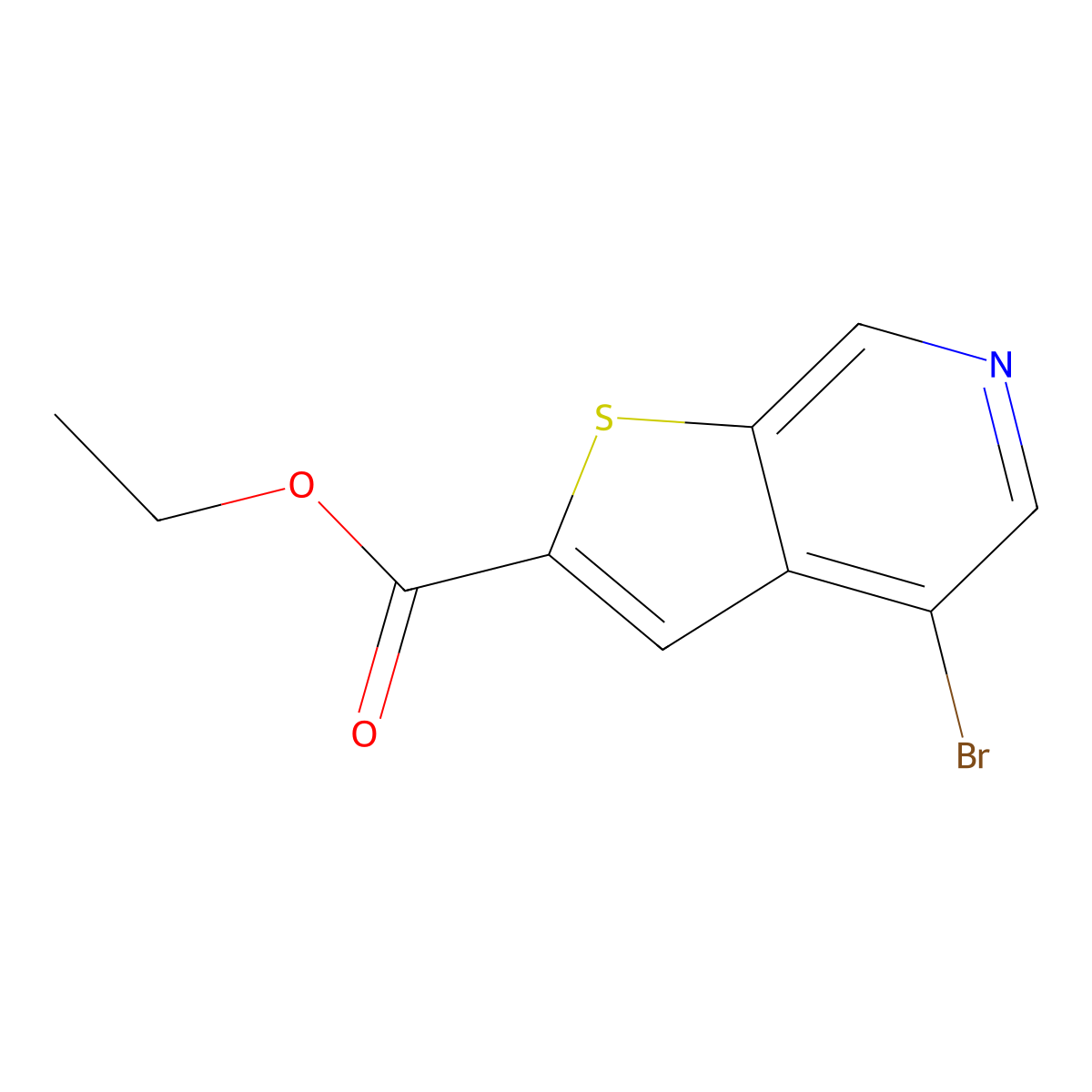 Ethyl 4-bromothieno[2,3-c]pyridine-2-carboxylate molecular structure, CAS 1809004-78-1
