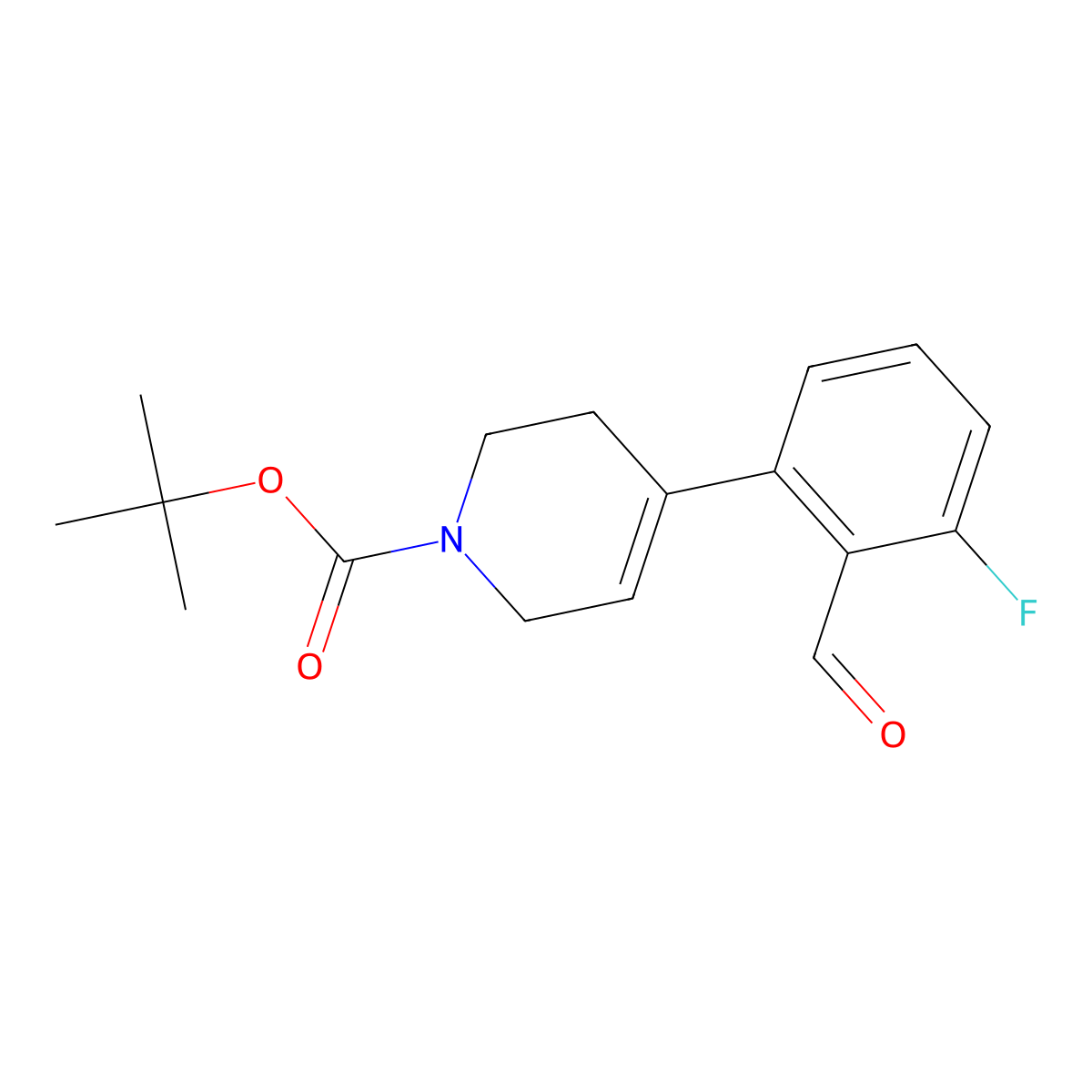 Tert-butyl 4-(3-fluoro-2-formylphenyl)-3,6-dihydropyridine-1(2h)-carboxylate molecular structure, CAS 1809004-86-1