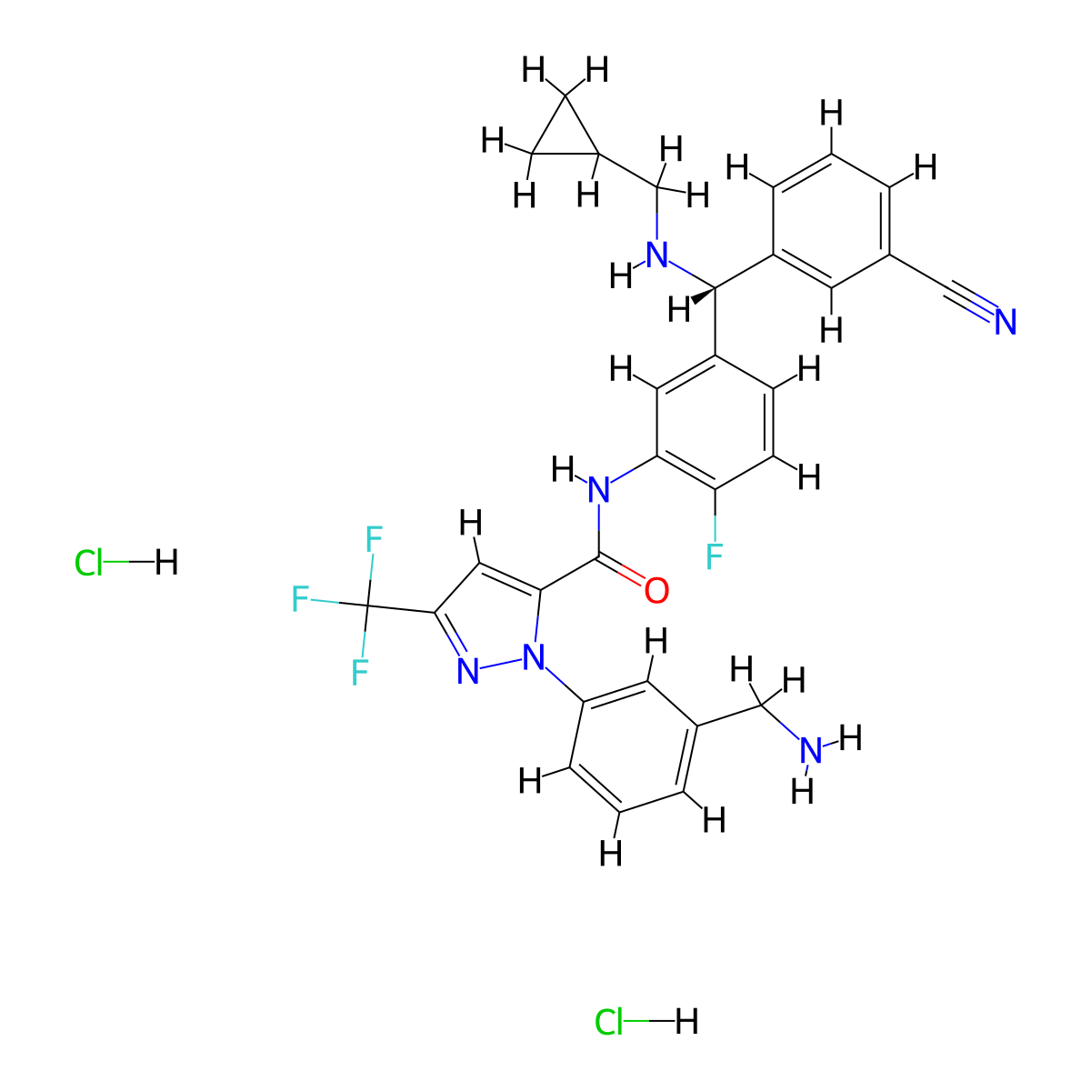 Berotralstat Hydrochloride molecular structure, CAS 1809010-52-3