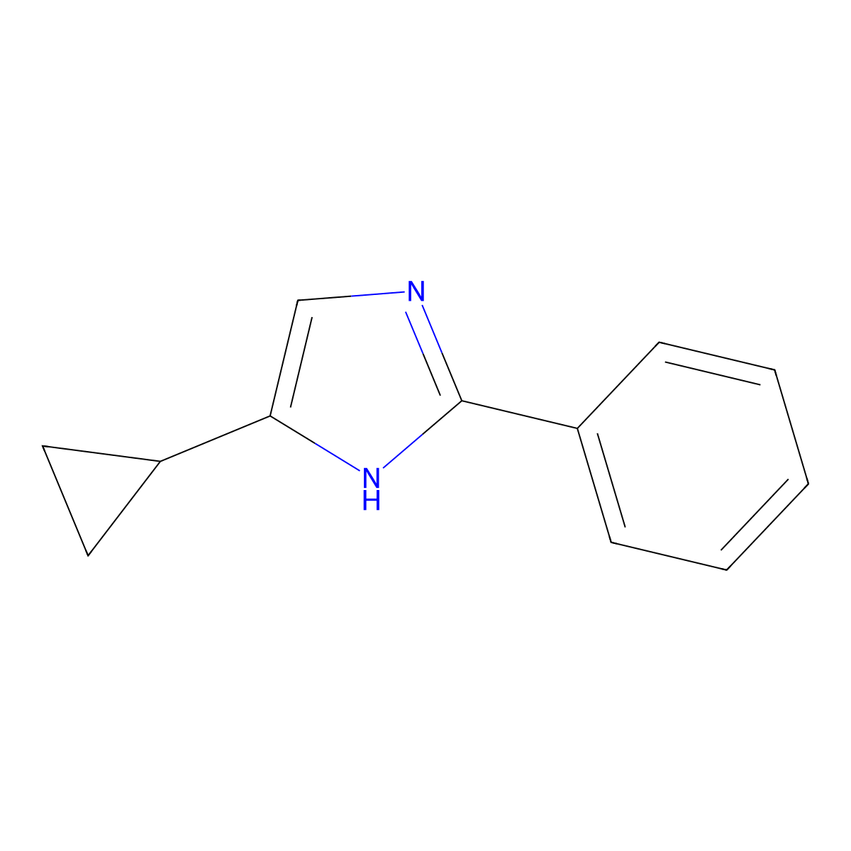 4-Cyclopropyl-2-phenyl-1H-imidazole molecular structure, CAS 1809031-00-2
