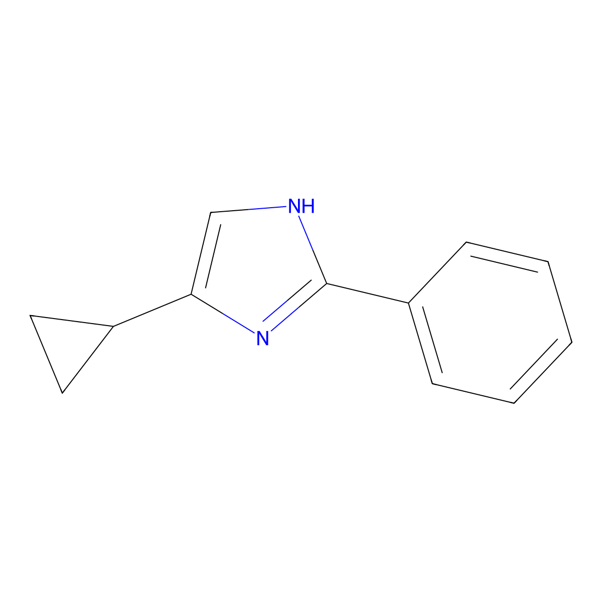 4-Cyclopropyl-2-phenyl-1H-imidazole molecular structure, CAS 1809031-00-2