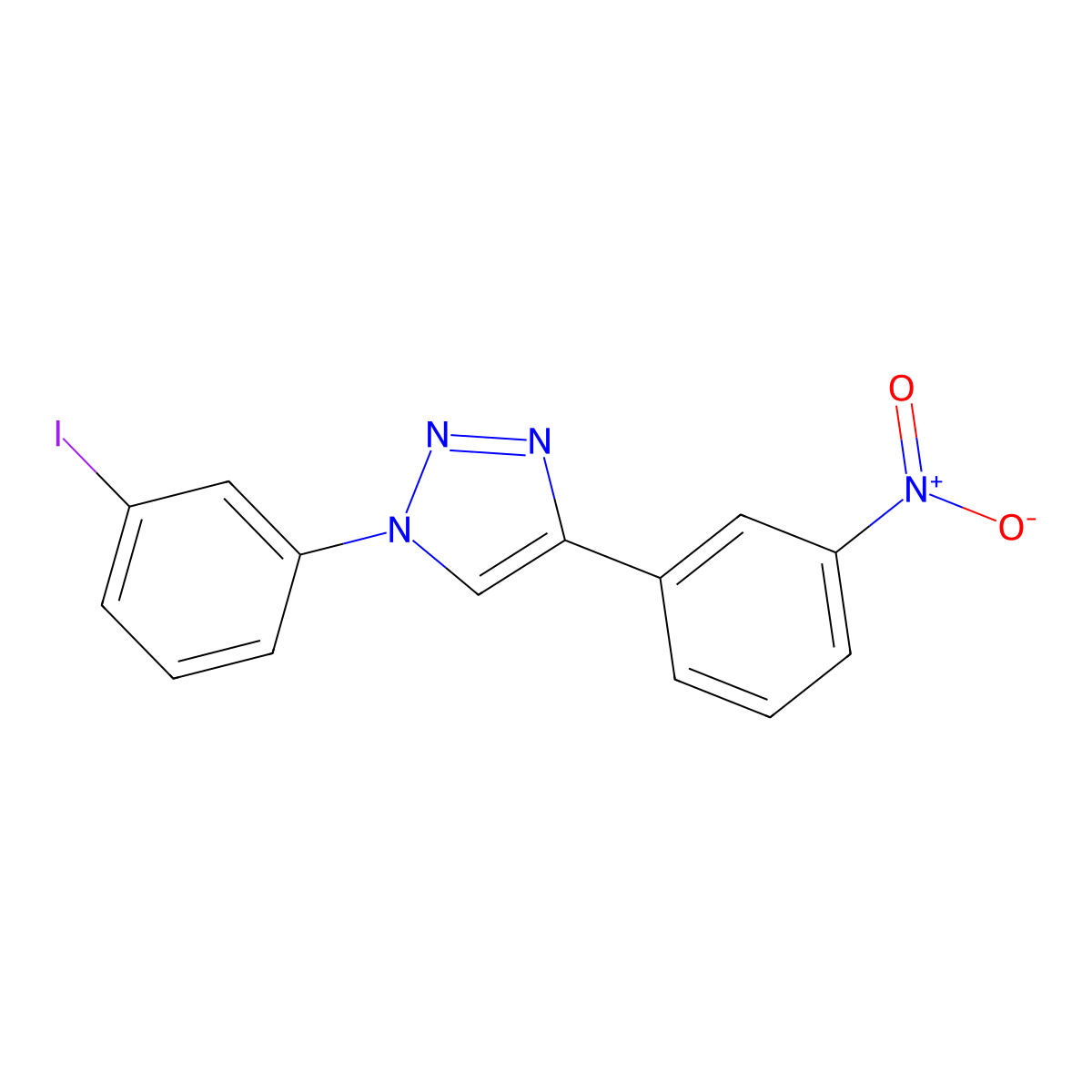1-(3-iodophenyl)-4-(3-nitrophenyl)-1H-1,2,3-triazole molecular structure, CAS 1809031-84-2