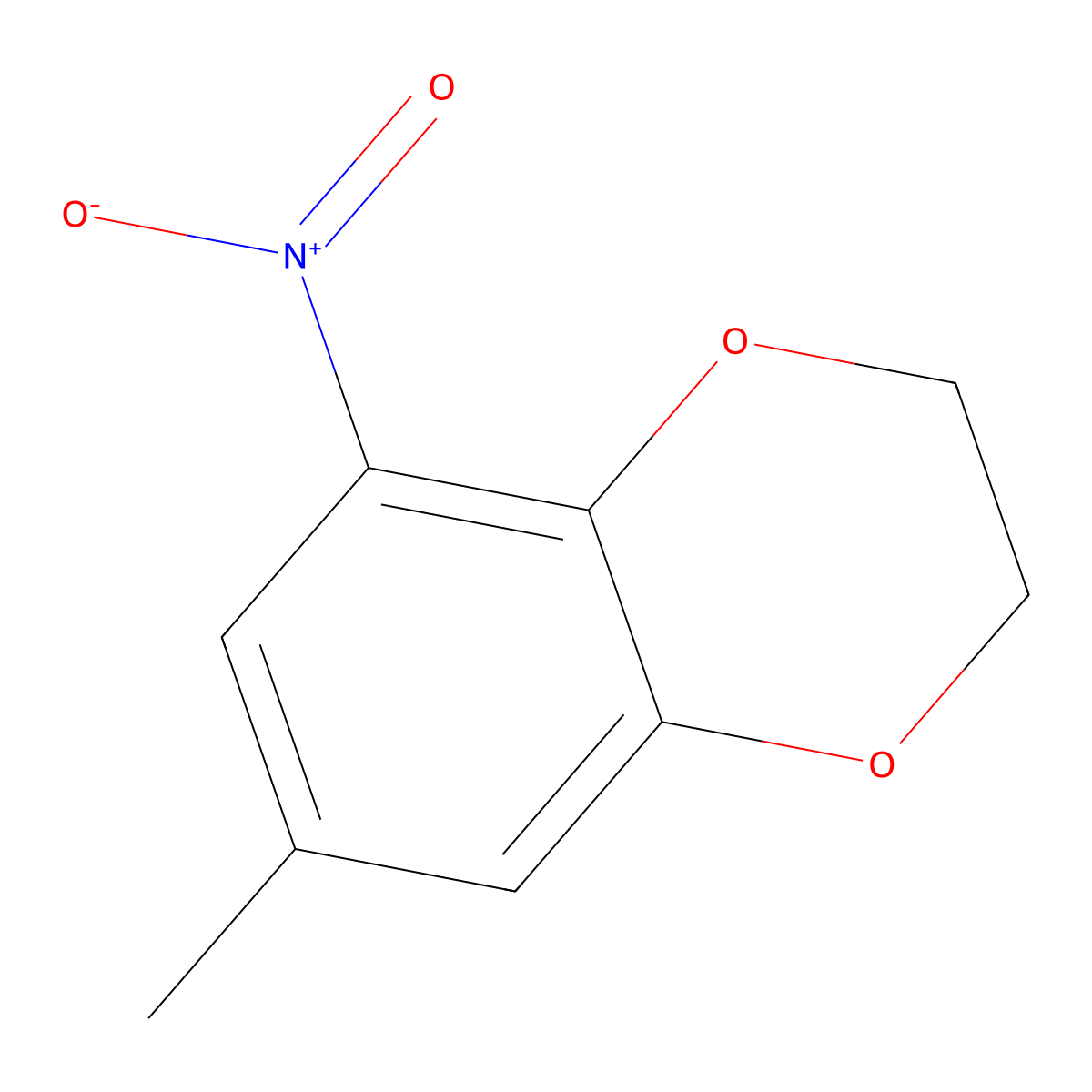 7-Methyl-5-nitro-2,3-dihydrobenzo[b][1,4]dioxine molecular structure, CAS 1809036-19-8