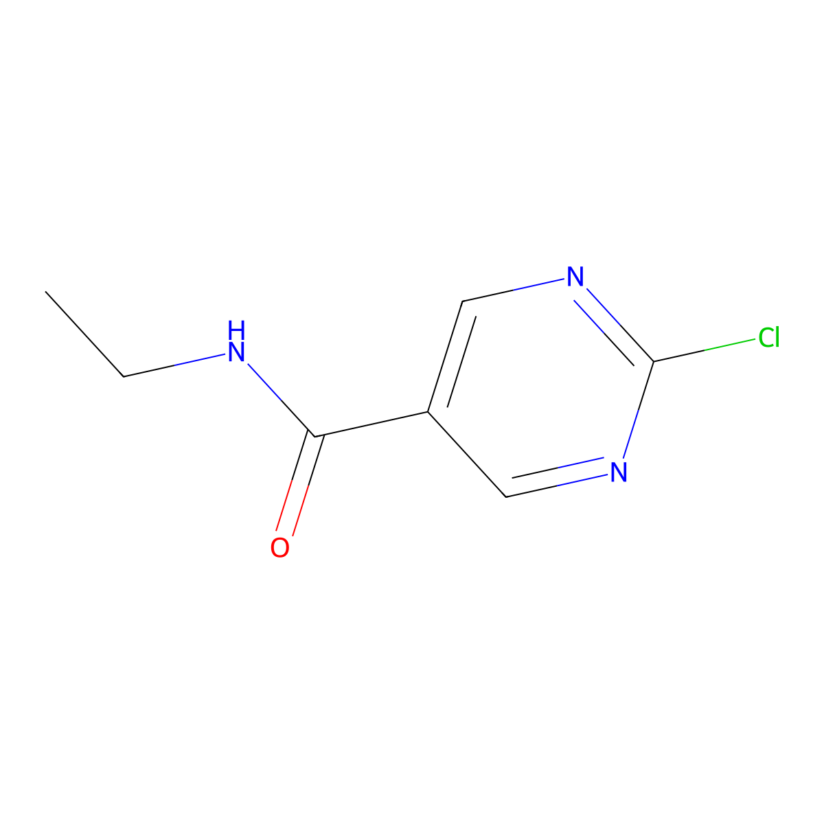 2-Chloro-N-ethyl-5-pyrimidinecarboxamide molecular structure, CAS 1809065-16-4