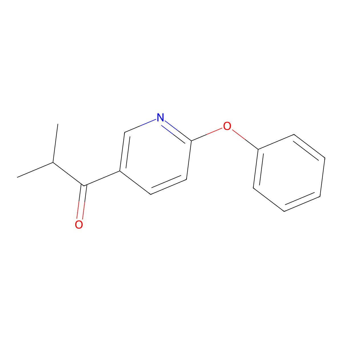 2-Methyl-1-(6-phenoxypyridin-3-yl)propan-1-one molecular structure, CAS 1809098-66-5