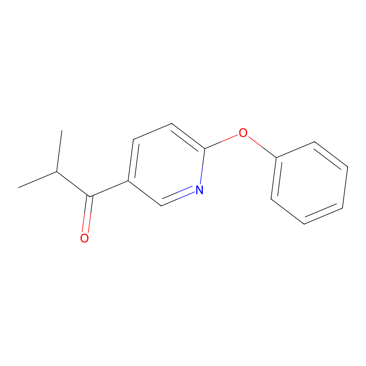 2-Methyl-1-(6-phenoxypyridin-3-yl)propan-1-one molecular structure, CAS 1809098-66-5
