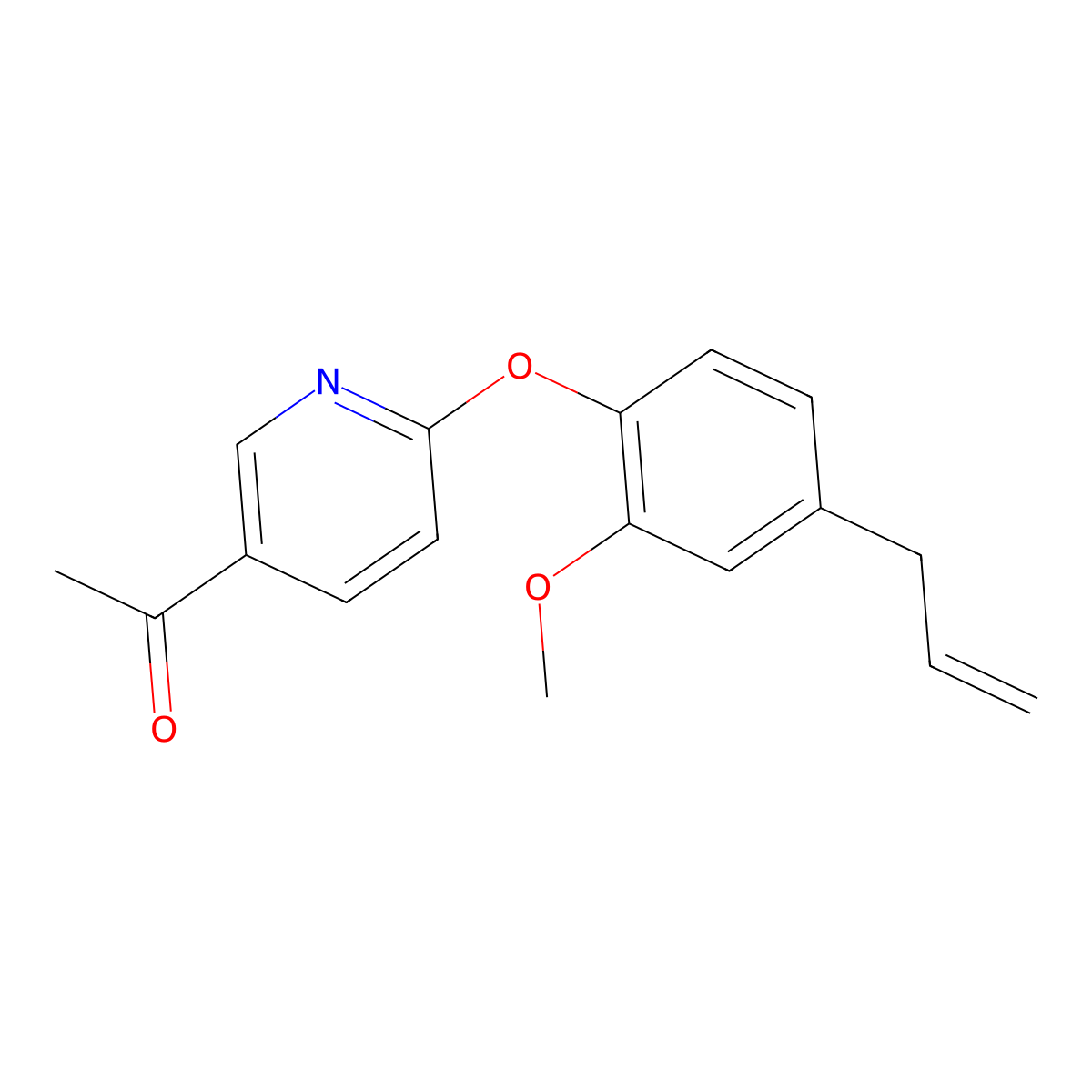5-Acetyl-2-(4-allyl-2-methoxyphenoxy) pyridine molecular structure, CAS 1809098-73-4