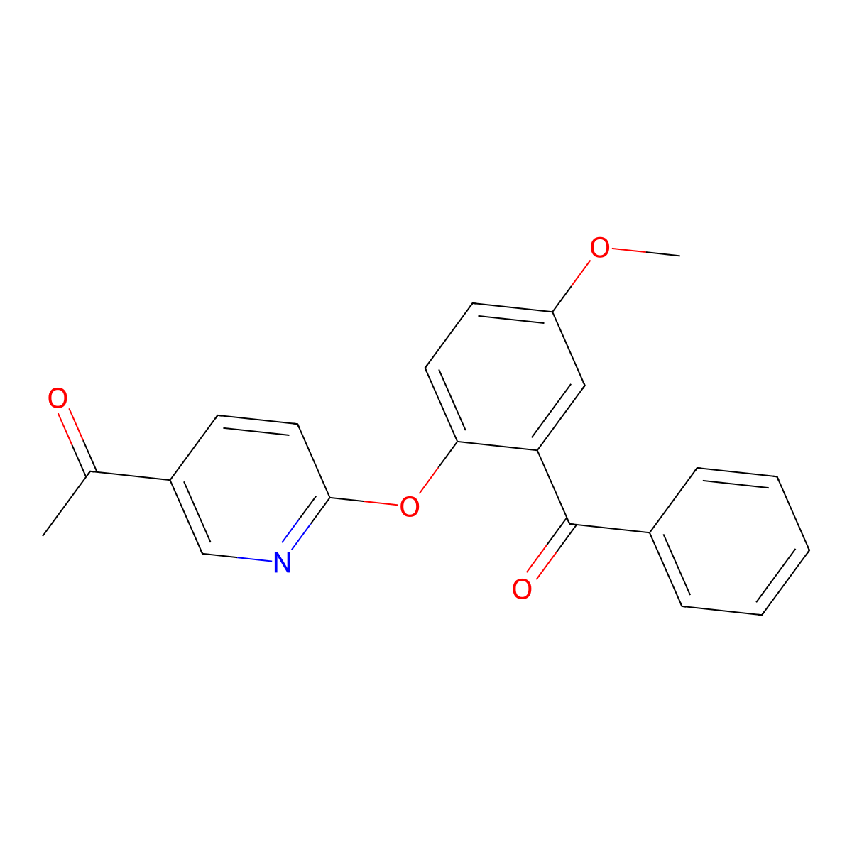 5-Acetyl-2-(2-benzoyl-4-methoxyphenoxy) pyridine molecular structure, CAS 1809098-74-5