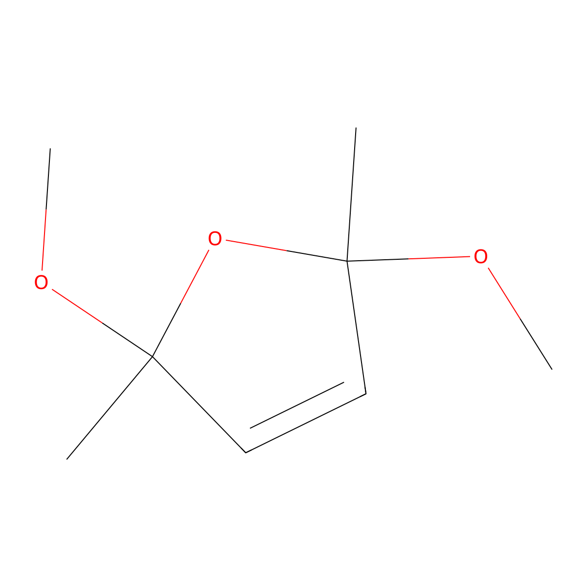 Furan, 2,5-dihydro-2,5-dimethoxy-2,5-dimethyl- molecular structure, CAS 18091-25-3